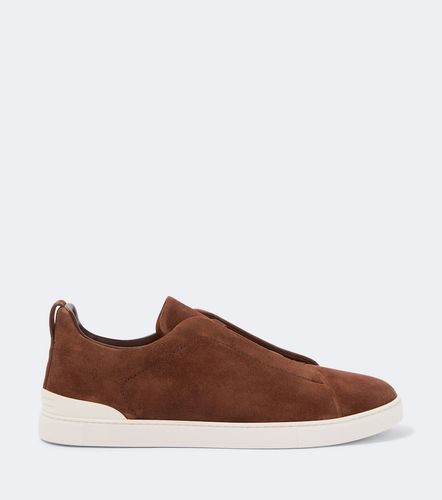 Baskets slip-on Triple Stitch en daim - Zegna - Modalova