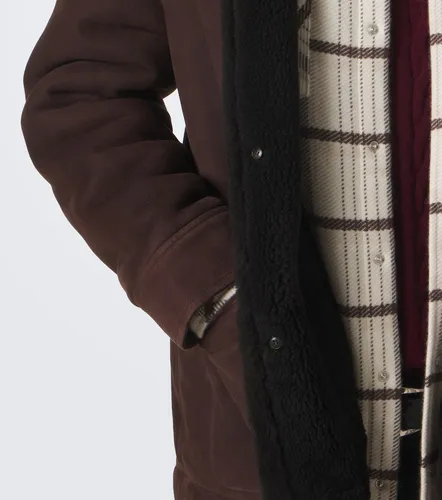 Veste en daim et shearling - Yves Salomon - Modalova