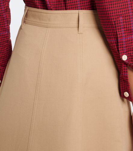 Jupe midi en coton et laine - Polo Ralph Lauren - Modalova