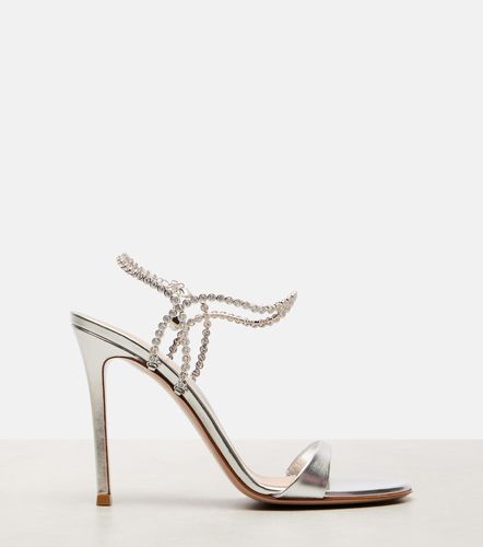 Sandales Eternity en cuir métallisé à ornements - Gianvito Rossi - Modalova