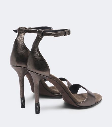 Sandales Monili en cuir métallisé - Brunello Cucinelli - Modalova