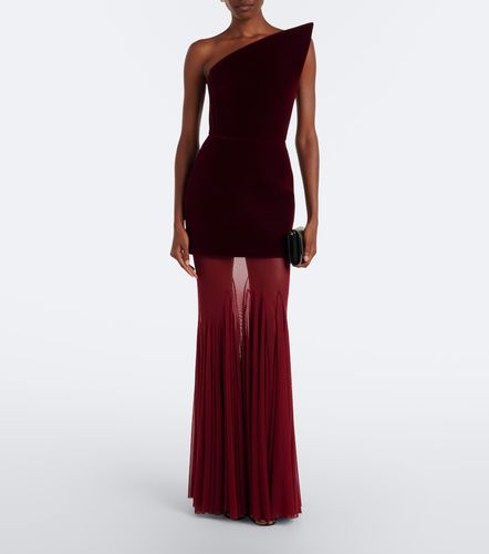 Robe longue asymétrique en velours - David Koma - Modalova