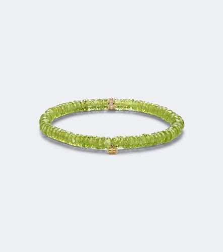 Bracelet en or 14 ct à perles, péridot et diamants - Sydney Evan - Modalova