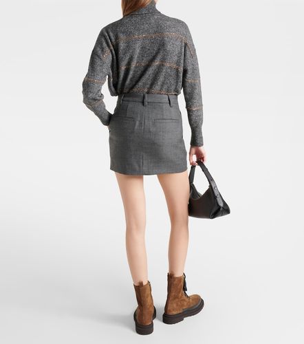 Mini-jupe en laine vierge - Brunello Cucinelli - Modalova