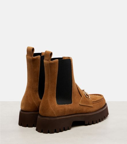 Bottines Chelsea Horsebit en daim - Gucci - Modalova