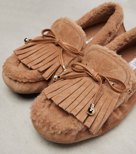 Mocassins Manon F en daim et shearling - Jimmy Choo - Modalova