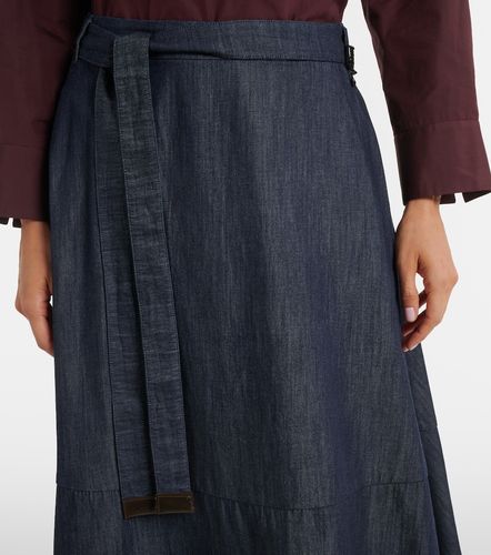 Jupe midi en denim à ceinture - 'S Max Mara - Modalova