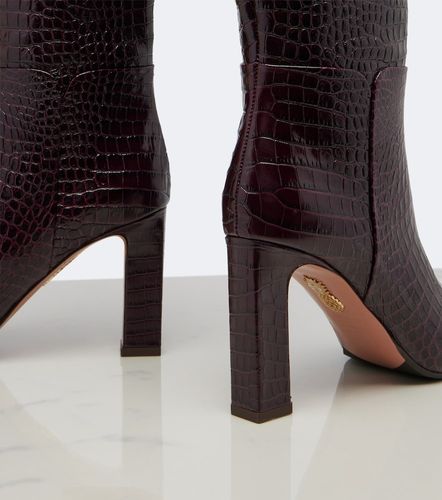 Bottes Sellier en cuir façon croco - Aquazzura - Modalova