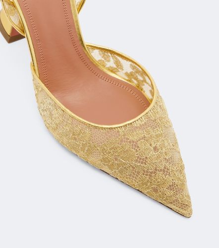 Escarpins slingback Holli en dentelle - Amina Muaddi - Modalova