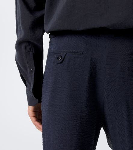 Pantalon droit en jacquard - Giorgio Armani - Modalova