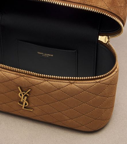 Sac vanity Gaby Large en daim - Saint Laurent - Modalova