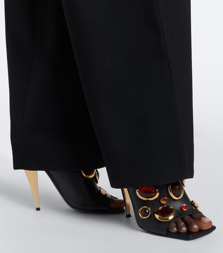 Mules Sliced Square en cuir à ornements - Givenchy - Modalova