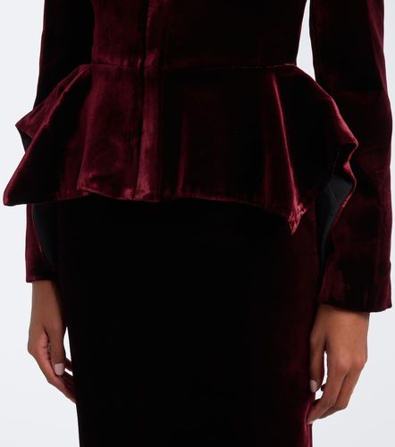Blazer péplum en velours à ornements - Roland Mouret - Modalova