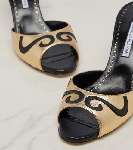 Mules Pintonamu en cuir à broderies - Manolo Blahnik - Modalova