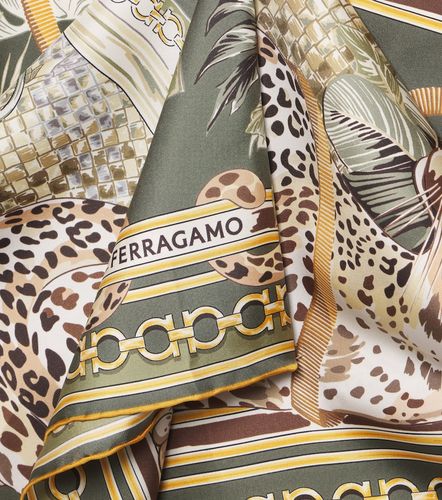 Foulard en soie à imprimé - Ferragamo - Modalova