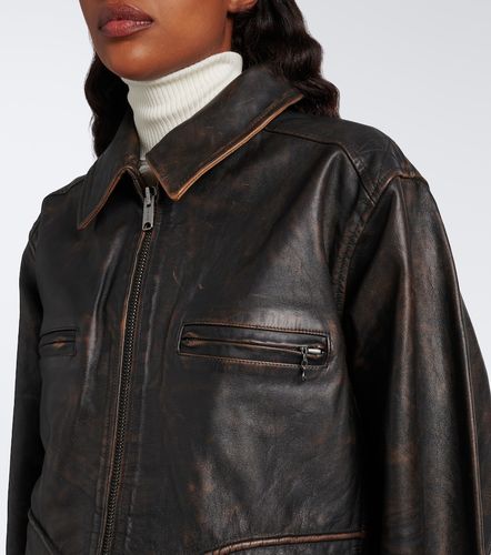 Veste oversize en cuir - Polo Ralph Lauren - Modalova