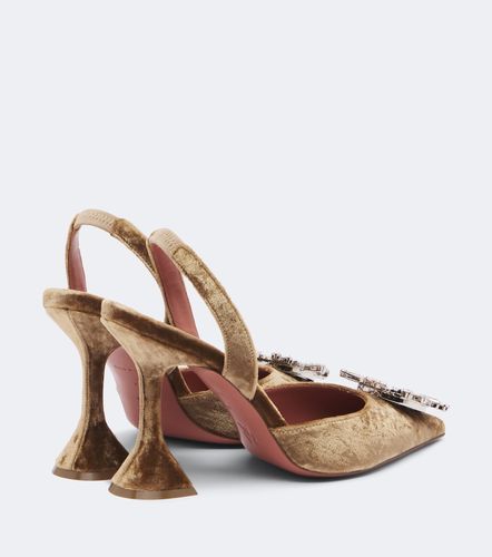Escarpins slingback Begum en velours - Amina Muaddi - Modalova