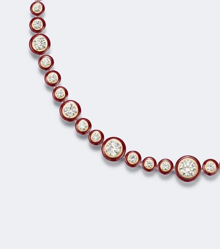 Collier Polka Dots en or blanc 18 ct, émail et diamants - Kamyen - Modalova