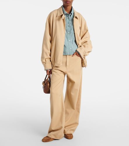 Miu Miu Veste en denim à logo - Miu Miu - Modalova