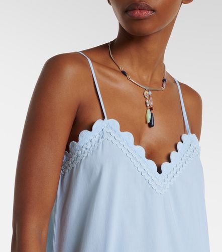 Robe midi en coton à broderie - Juliet Dunn - Modalova