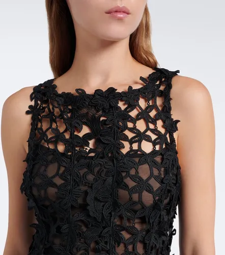 Robe midi en dentelle guipure - Oscar de la Renta - Modalova