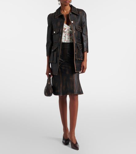 Shushu/Tong Jupe midi en cuir - Shushu/Tong - Modalova