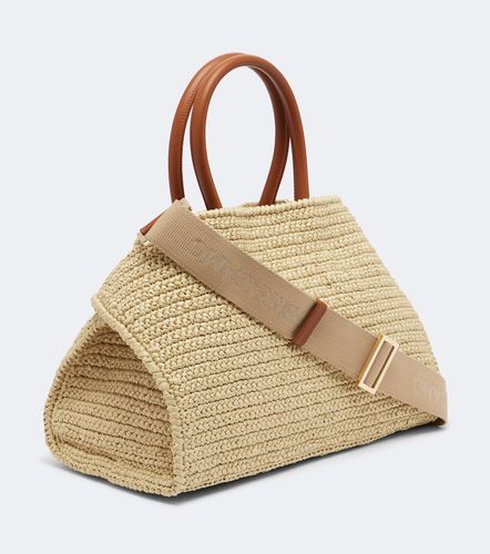 Sac porté épaule Hug Medium en raphia - Ferragamo - Modalova