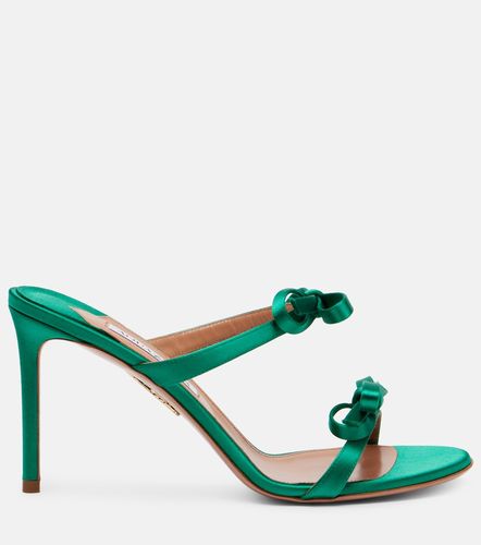 Aquazzura Mules Soave 85 en satin - Aquazzura - Modalova