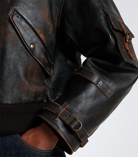 Veste Lianne en cuir et shearling - Ralph Lauren Collection - Modalova