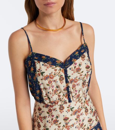 Robe midi en coton et soie à fleurs - Polo Ralph Lauren - Modalova