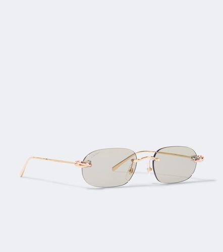 Lunettes de soleil ovales Trinity De Cartier - Cartier Eyewear Collection - Modalova