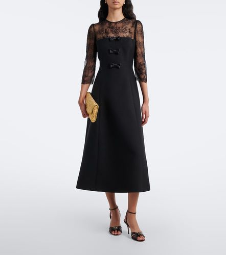Robe midi Crêpe Couture à dentelle - Valentino Garavani - Modalova