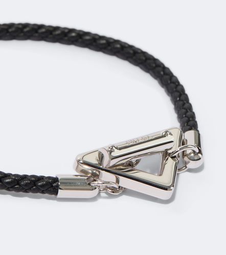 Bracelet en cuir tressé à logo - Prada - Modalova