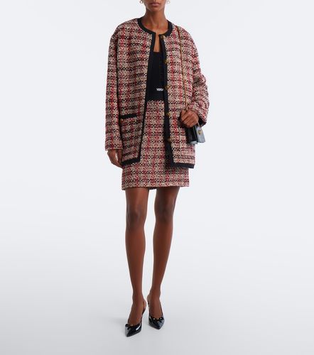 Mini-jupe en tweed de laine mélangée - Versace - Modalova