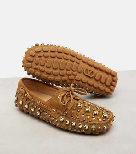 Mocassins Fastaway en daim à ornements - Valentino Garavani - Modalova