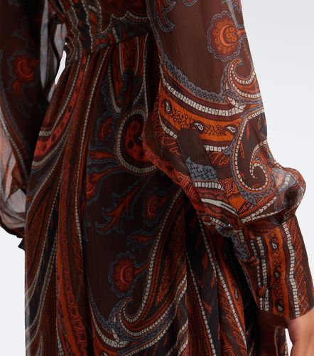 Robe longue en soie à motif cachemire - Etro - Modalova