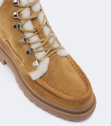 Bottines en daim et shearling - Yves Salomon - Modalova