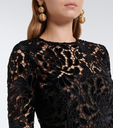 Robe midi en guipure - Oscar de la Renta - Modalova