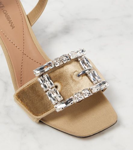 Sandales en velours à ornements - Dolce&Gabbana - Modalova