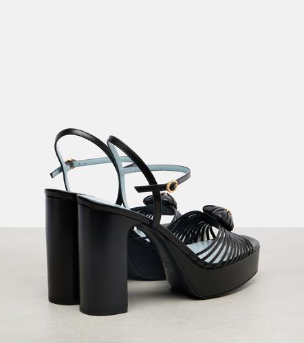 Sandales Royal VLogo à plateau en cuir - Valentino Garavani - Modalova