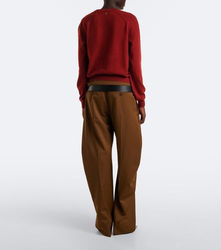 Pantalon tonneau en laine et cachemire - Ferragamo - Modalova