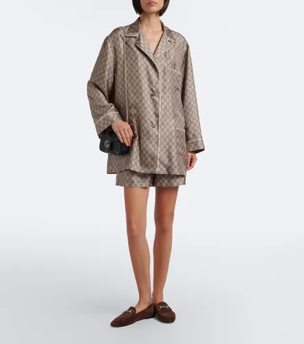 Gucci Chemise de pyjama GG en soie - Gucci - Modalova