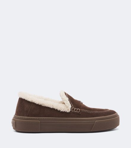 Mocassins H705 en daim et shearling - Hogan - Modalova