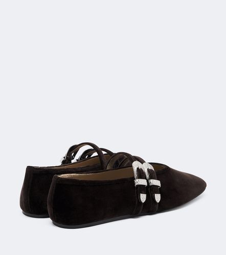 Le Monde Béryl Ballerines Mary Jane Claudia en velours - Le Monde Beryl - Modalova