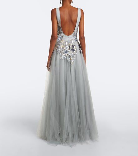 Robe longue Vianna à ornements - Costarellos - Modalova