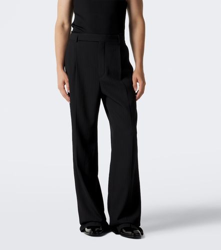 Pantalon ample en laine mélangée à rayures - Saint Laurent - Modalova