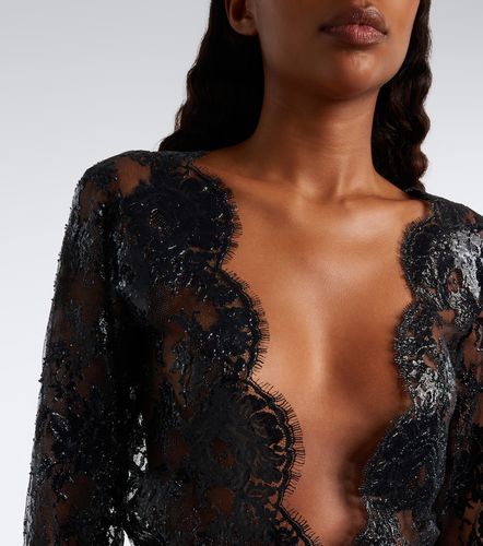 Body en dentelle de coton mélangé - Saint Laurent - Modalova