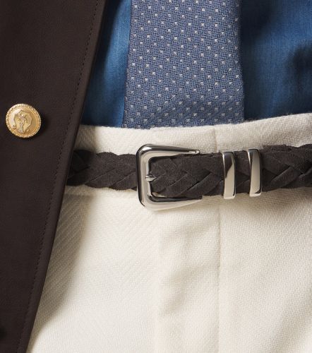 Ceinture tressée en daim - Brunello Cucinelli - Modalova