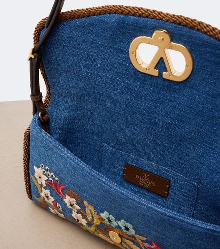 Sac porté épaule DeVain Small en denim - Valentino Garavani - Modalova
