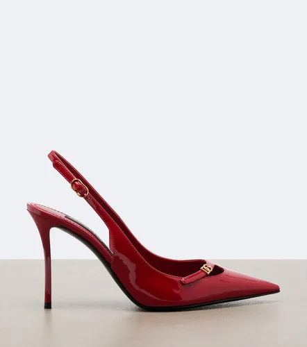 Escarpins slingback DG en cuir verni - Dolce&Gabbana - Modalova